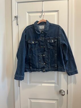 Old Navy Women Dark Blue Denim Jacket XL